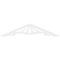 Ekena Millwork Pitch Marshall Architectural Grade PVC Gable Pediment, 48"W x 10"H x 1"P (5/12) GPP048X010X100MAR - alternate 4